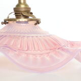 Pink glass hanging lamp