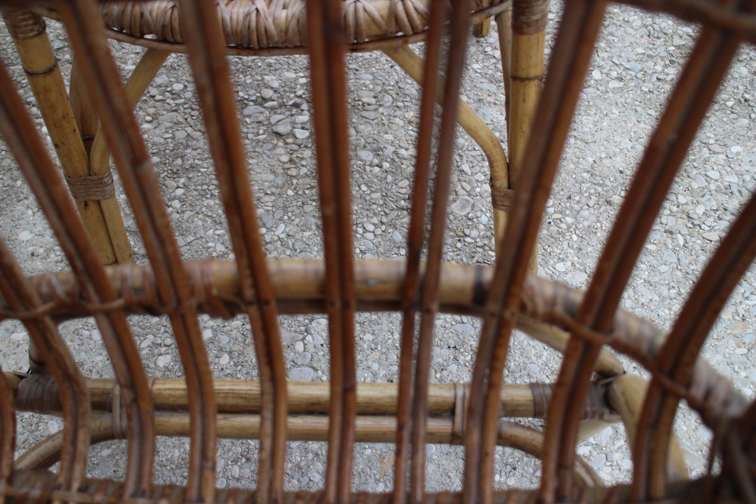 4 rattan basket chairs