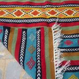 Kilim tapis berbère multicolore fait à la main 105x140cm