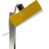 Space age yellow cubic table lamp, Italy 1970s