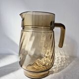 Amber Glass Carafe with Pour Spout - Lever Vintage