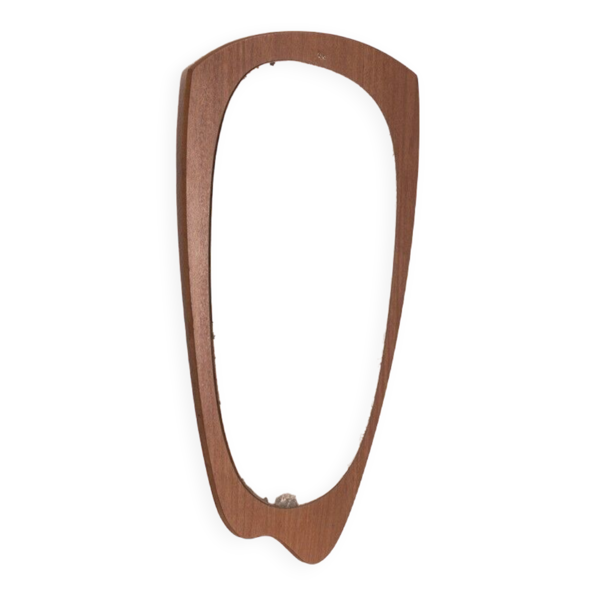 Miroir mural vintage des années 60 en bois de teck design danois