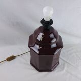 Vintage Black Ceramic Table Lamp Retro Chic