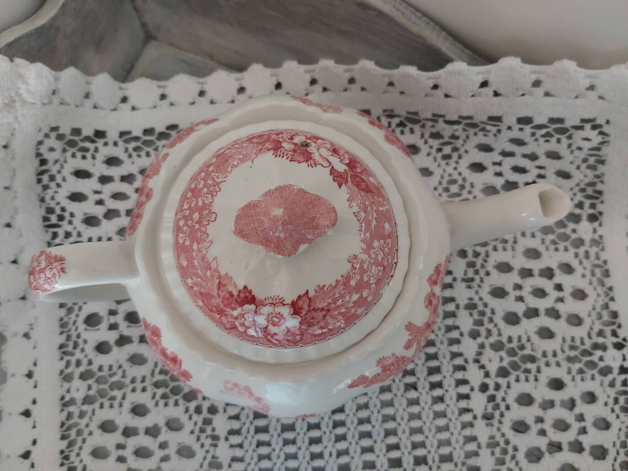English porcelain teapot adams english scenic
