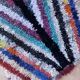 Moroccan carpet boucherouite colored - 94 x 202 cm