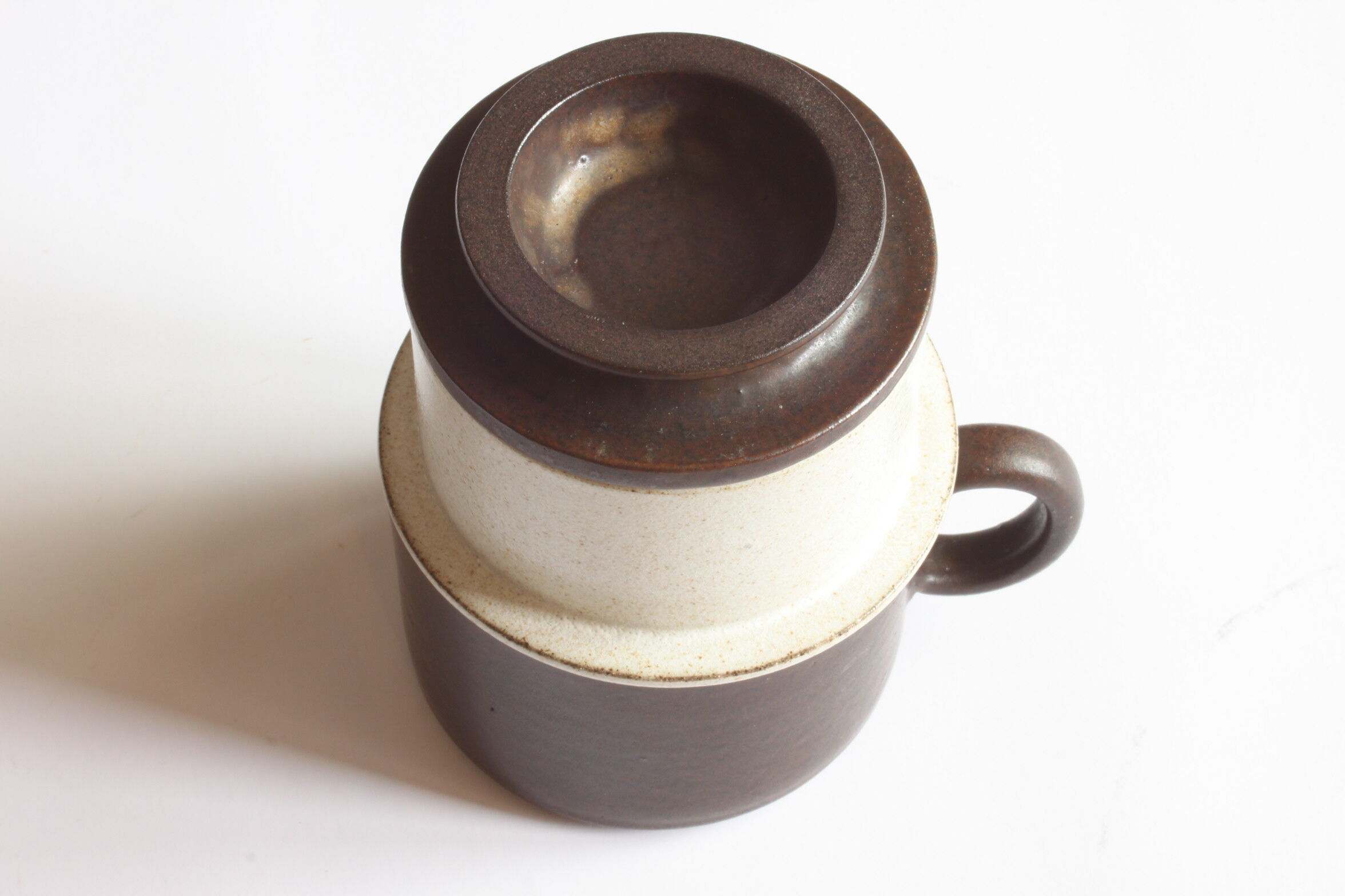 Ceramic filter coffee cups by Zaalberg Holland, 1960s.