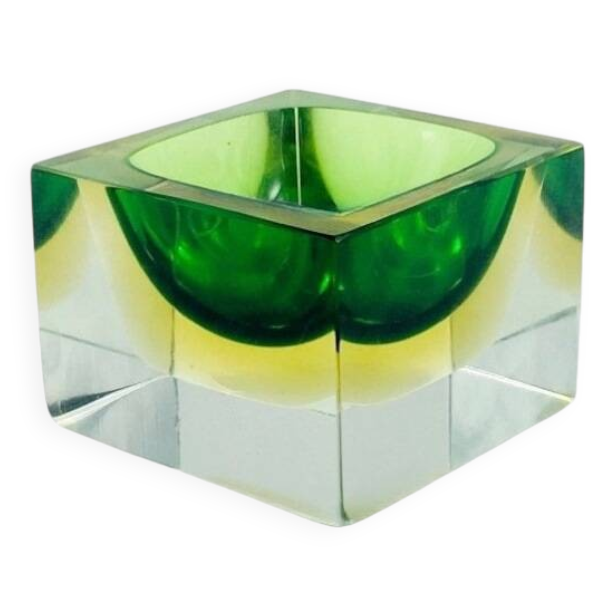 Sommerso Murano Glass Catch-All or Ashtray by Flavio Poli for Seguso Vetri D'Arte, Italy, 1970s
