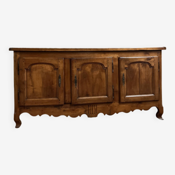 Sideboard In Walnut Three Doors Louis XV Period XIII Eme Century