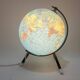 Terrestrial globe 1960 Tripod Taride luminous in vintage world map glass