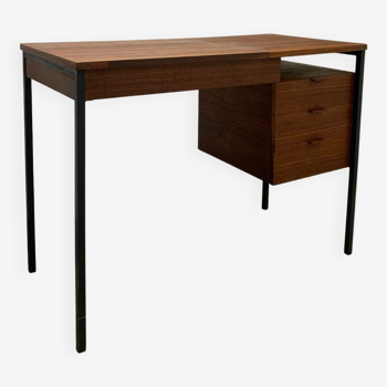 Scandinavian desk in teak & metal 1960s