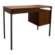 Scandinavian desk in teak & metal 1960s