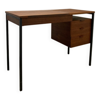 Scandinavian desk in teak & metal 1960s