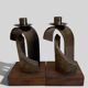 Pair of Brutalist Sculptural Candleholders by Arte Romera, Spain, 1980s
