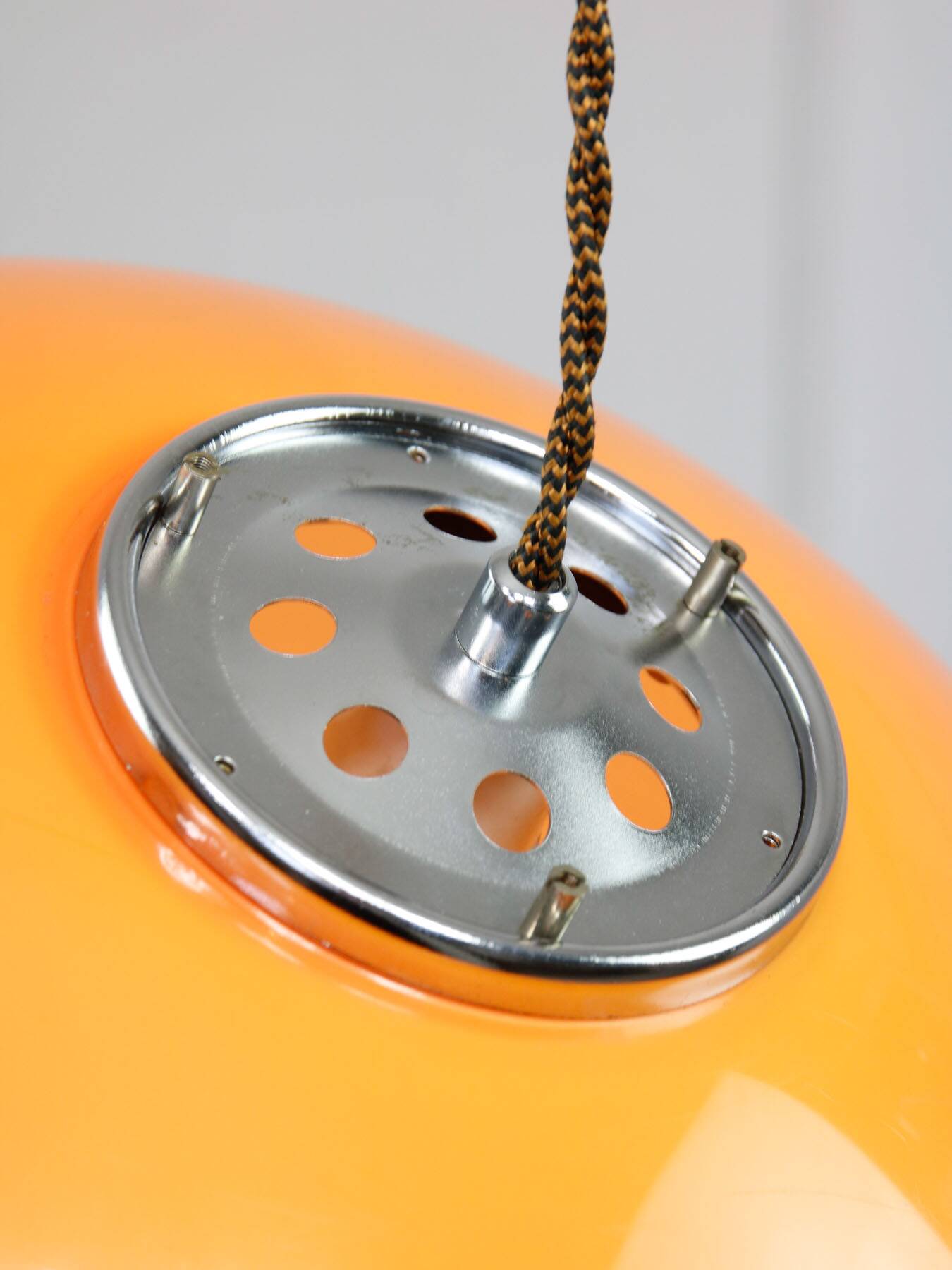 Space Age Orange Jolly Pendant Lamp from Guzzini, 1960s