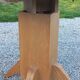 1950s round oak table, 2 heights, central quadripod leg