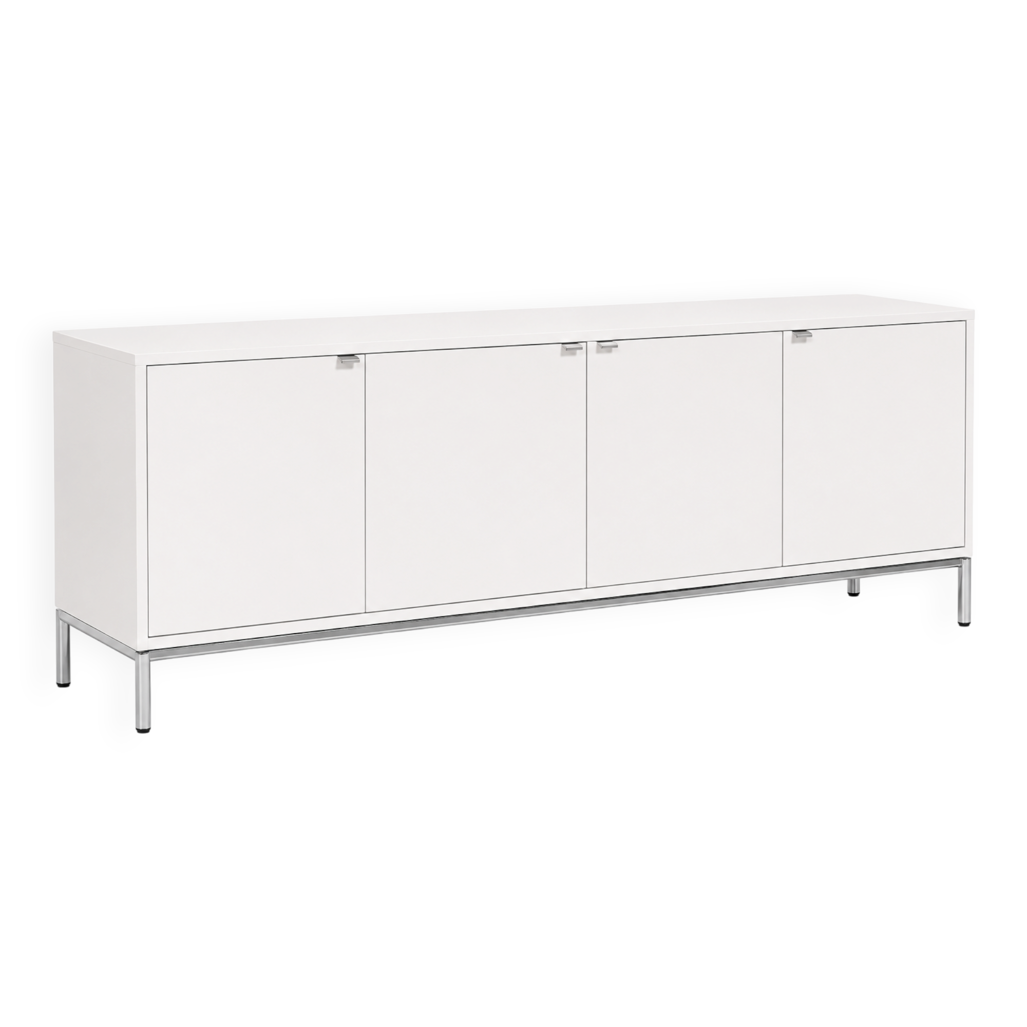 Enfilade Florence Knoll édition Knoll en bois blanc 4 portes