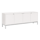 Enfilade Florence Knoll édition Knoll en bois blanc 4 portes