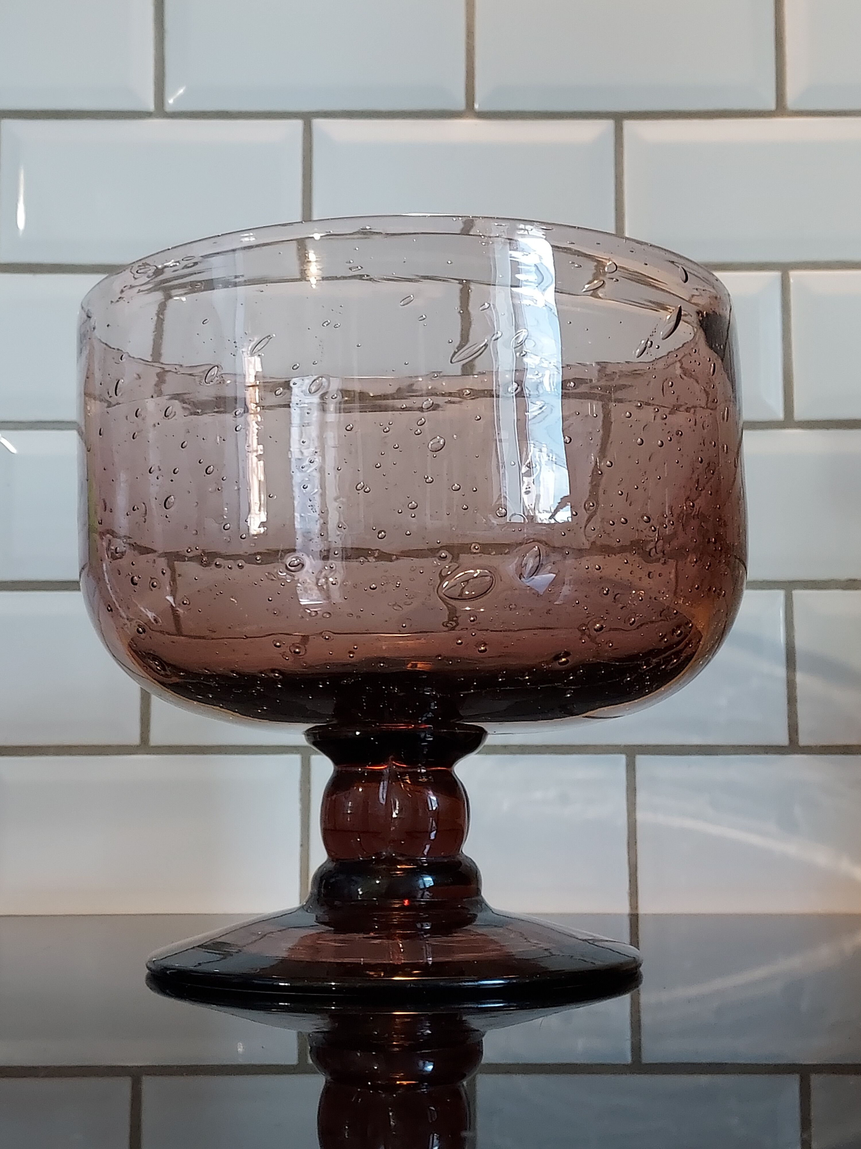 Coupe à fruits saladier verre soufflé