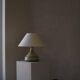 Modern Danish decorative table lamp in stoneware with flared base, Denmark, 1960s.