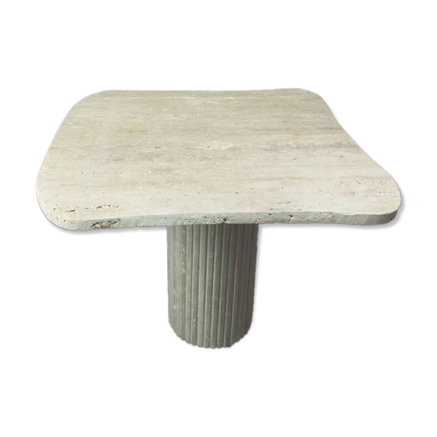 Travertine dining table