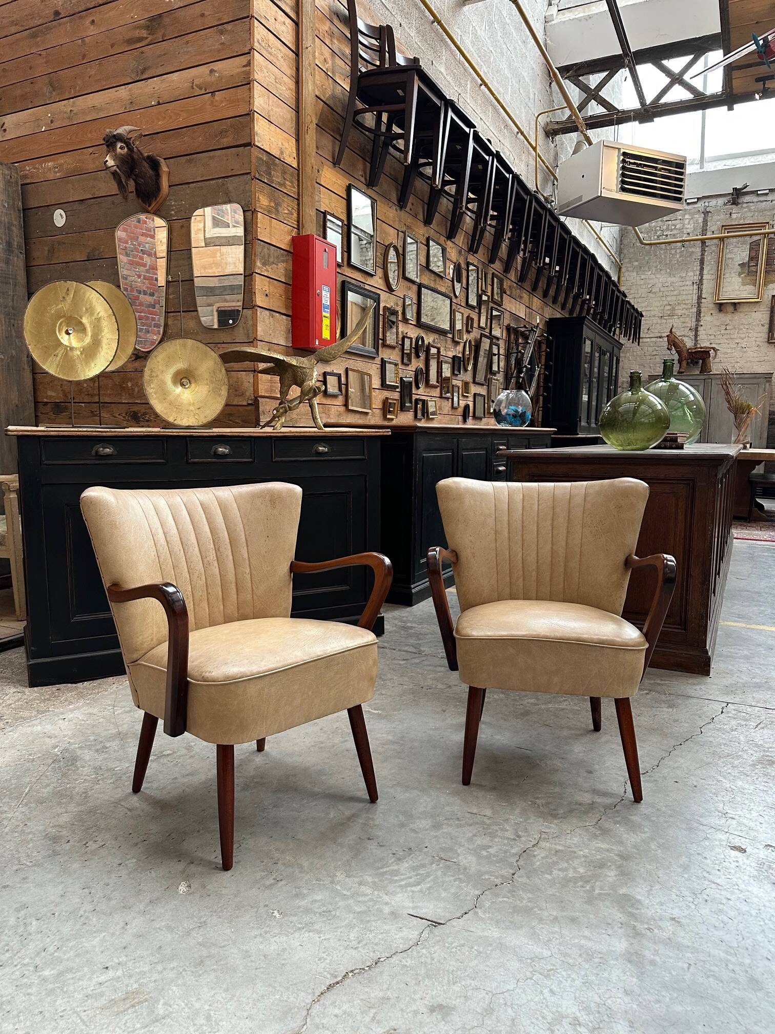 Pair of 60s cocktail armchairs