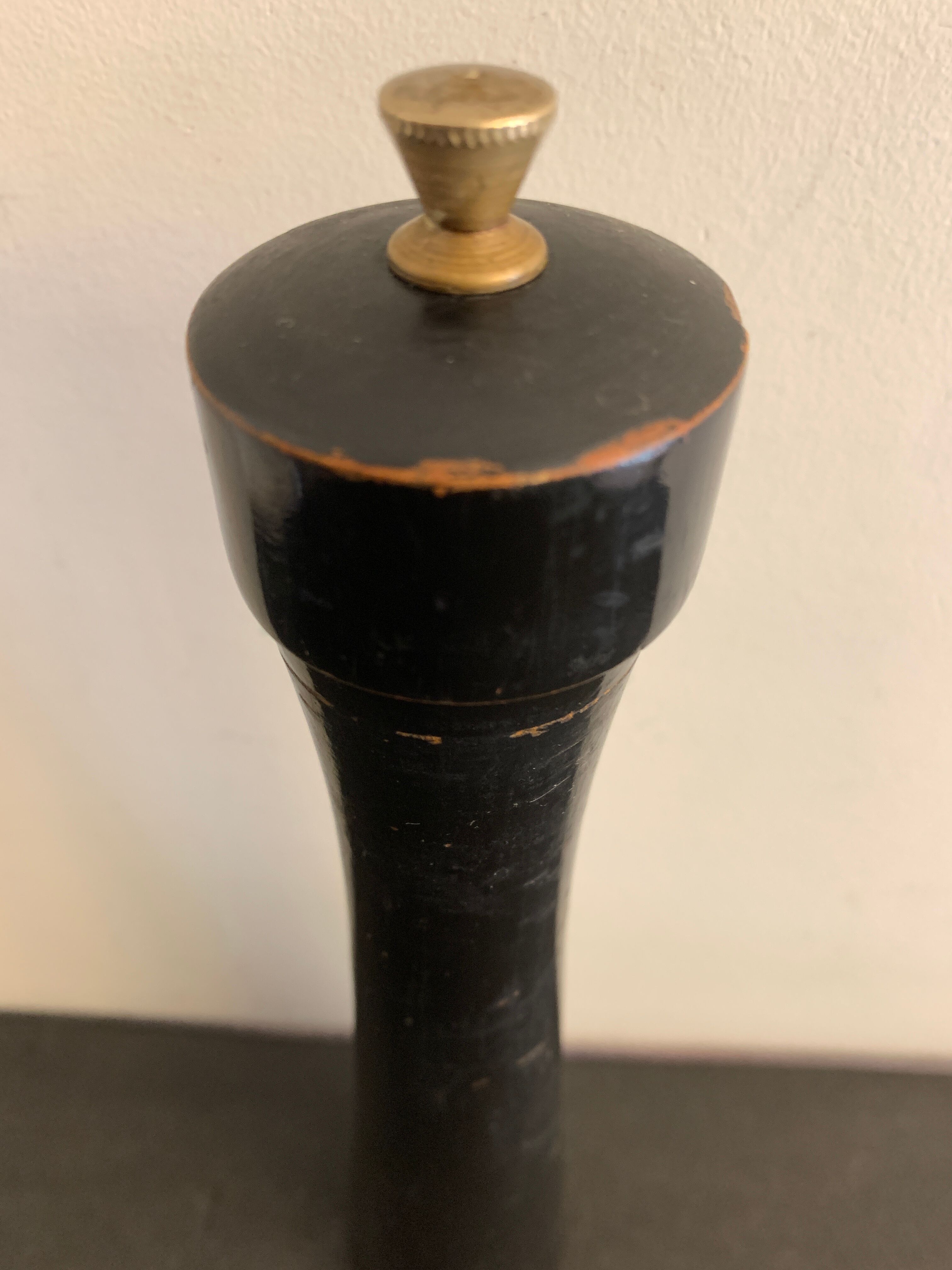 Peugeot wooden pepper mill, Lion Brothers
