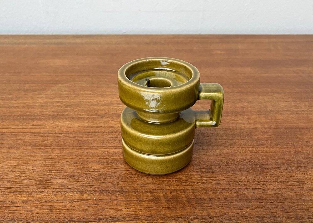 Mid-century West German pottery candlestick WGP by Cari Zalloni for Steuler, 1960s.