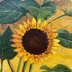 Tableau huile sur toile bouquet tournesol