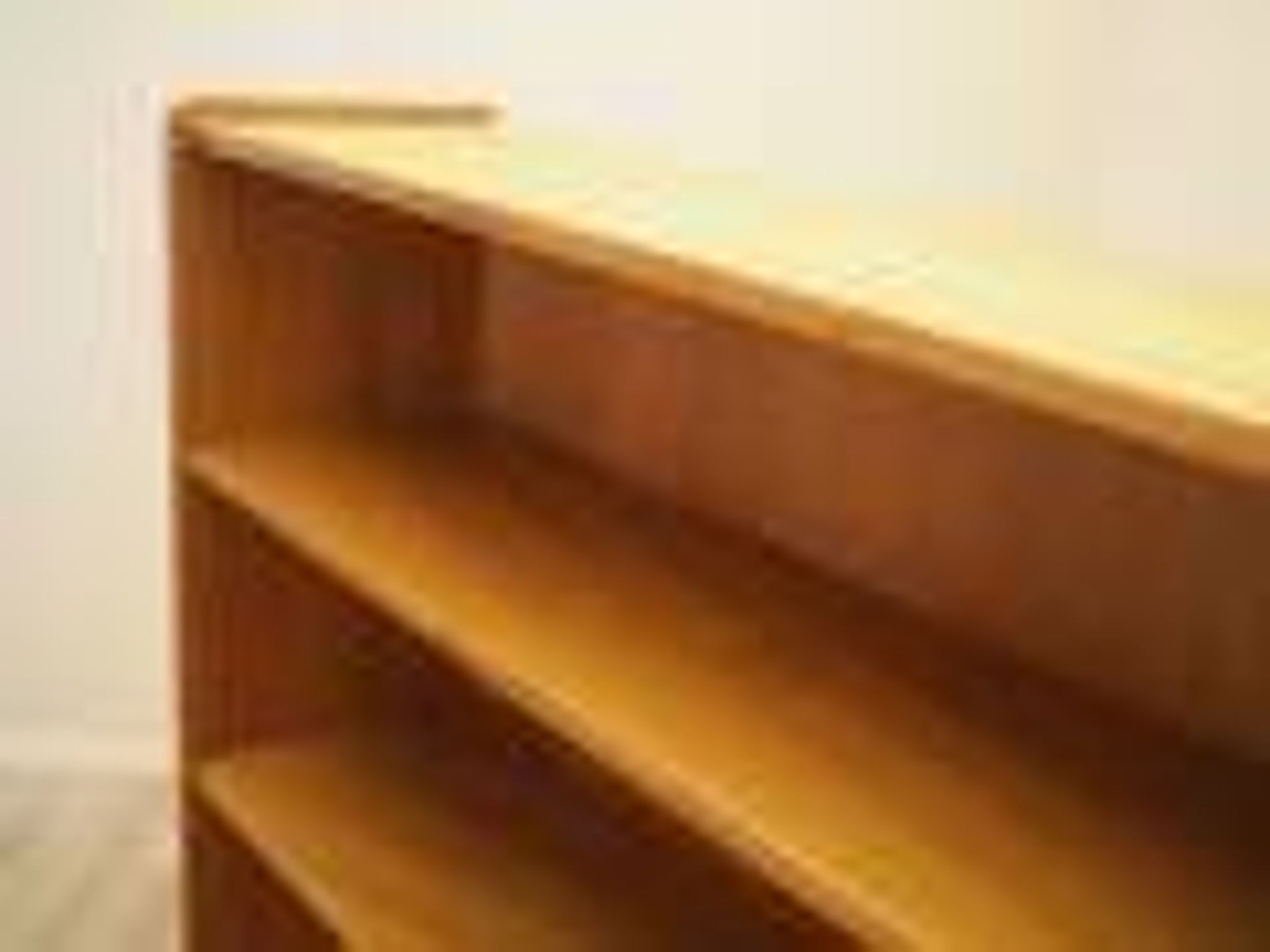 Danish ash veneer bookcase with adjustable shelves, 1970s