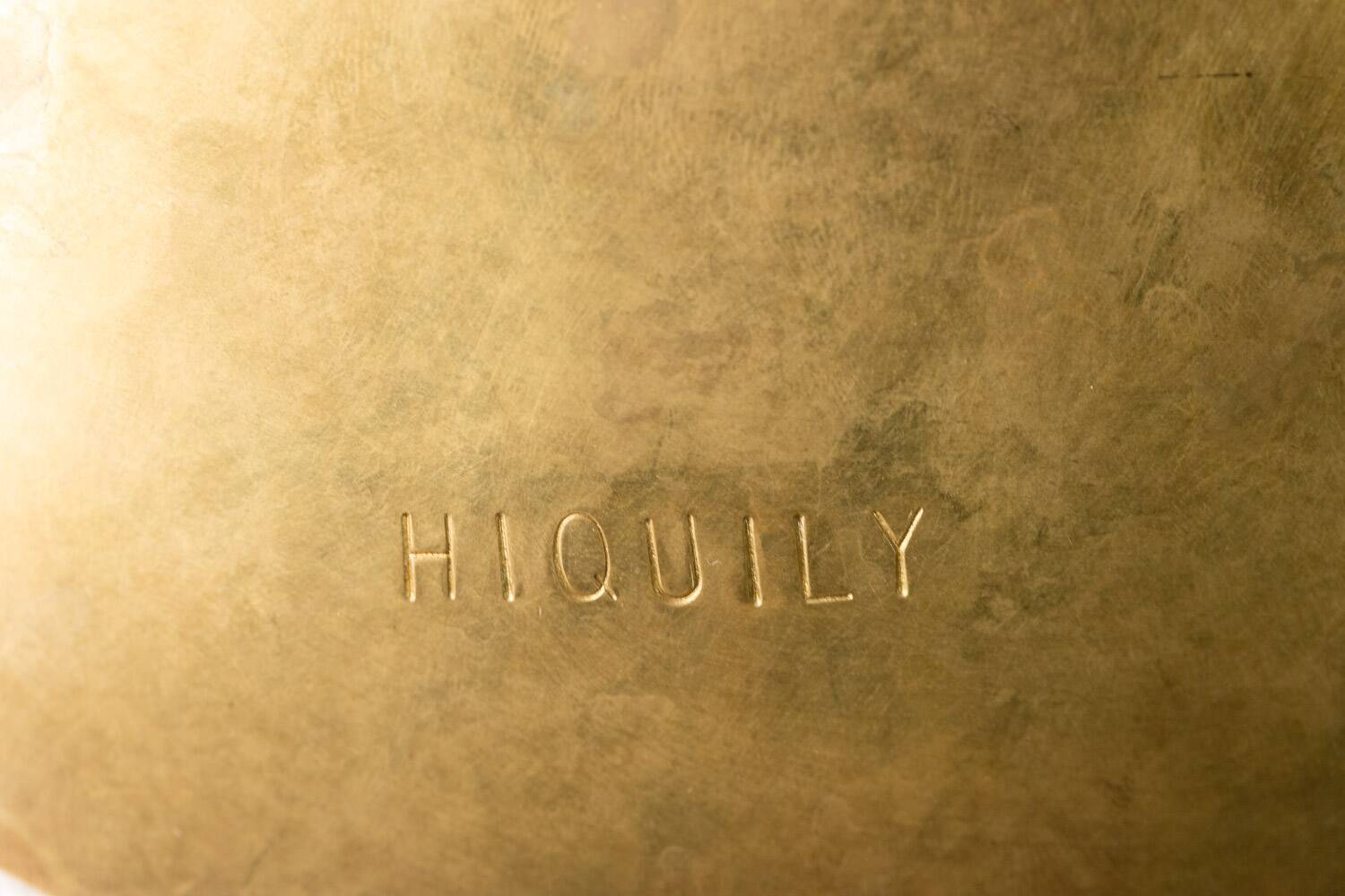 Philippe Hiquily. Hammered and gilded bronze bowl. Signed. 1980s.
