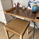 Vintage folding desk in wood and metal – 1960s