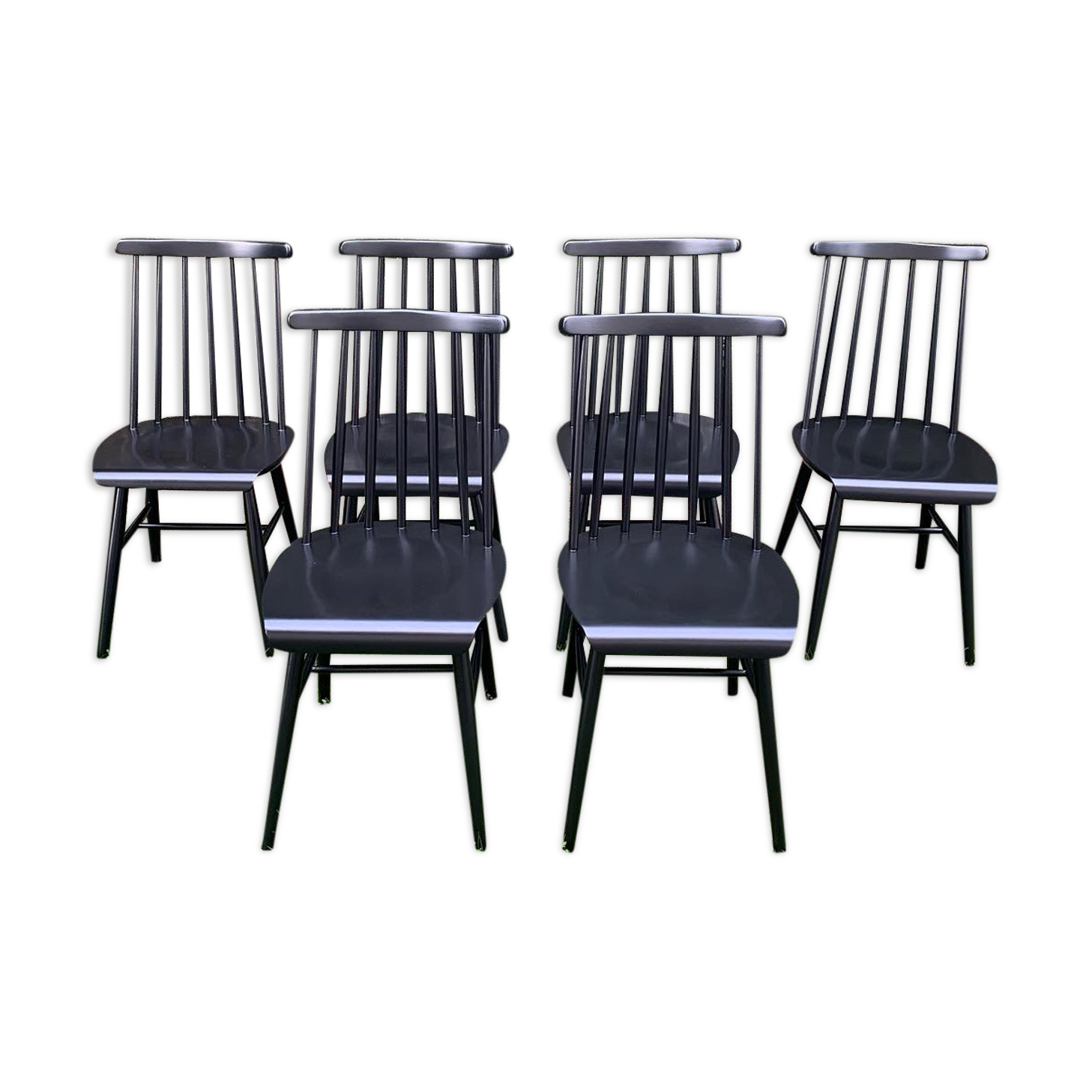 Suite of 6 Fanett chairs by Ilmari Tapiovaara