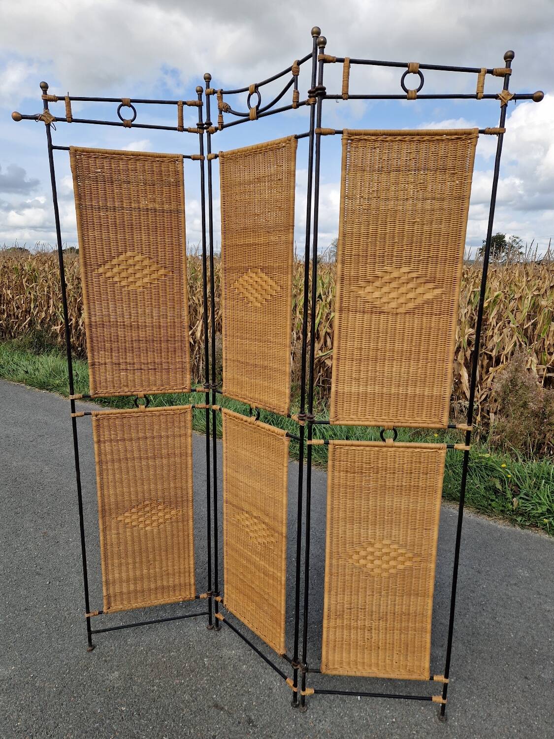 Vintage wrought iron screen