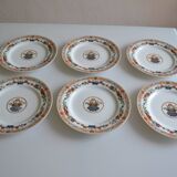 Haviland Limoges porcelain 6 dinner plates "A la corbeille" decor