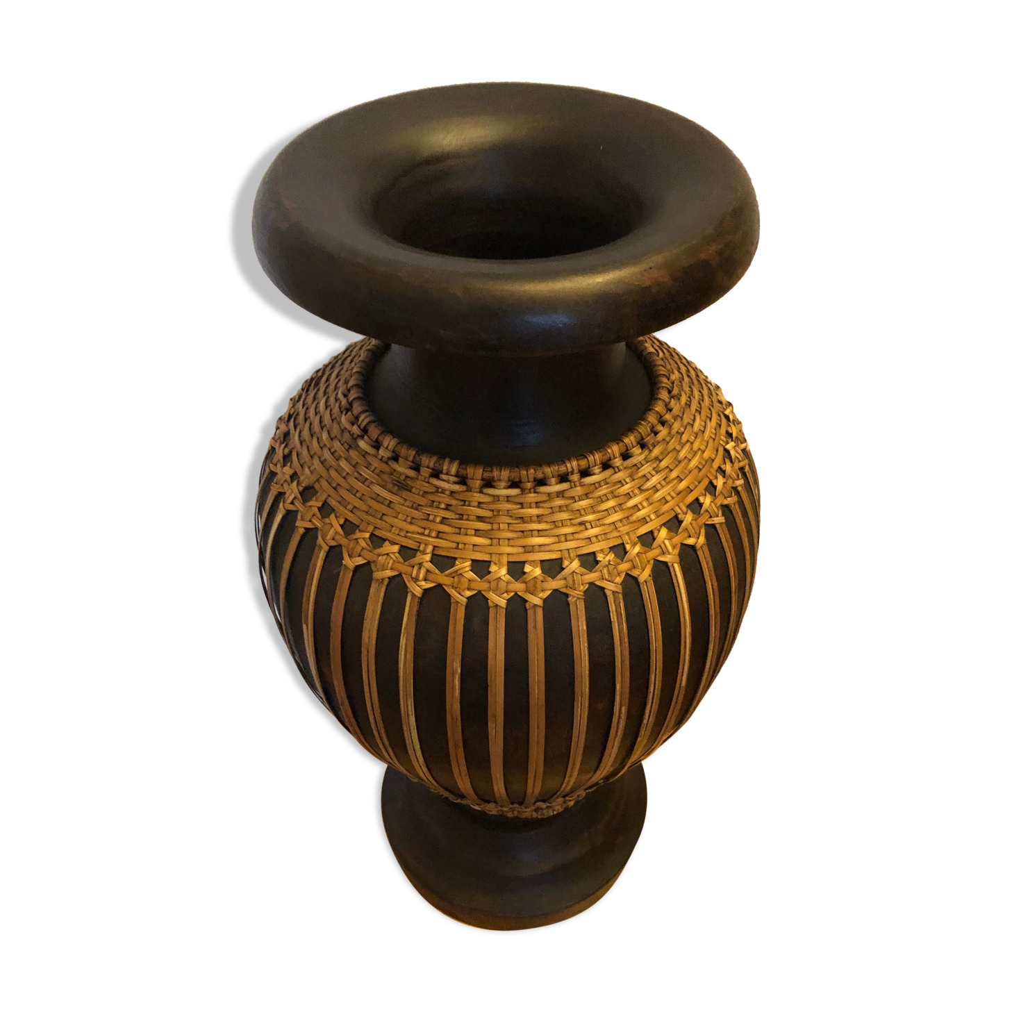 Large wooden vase