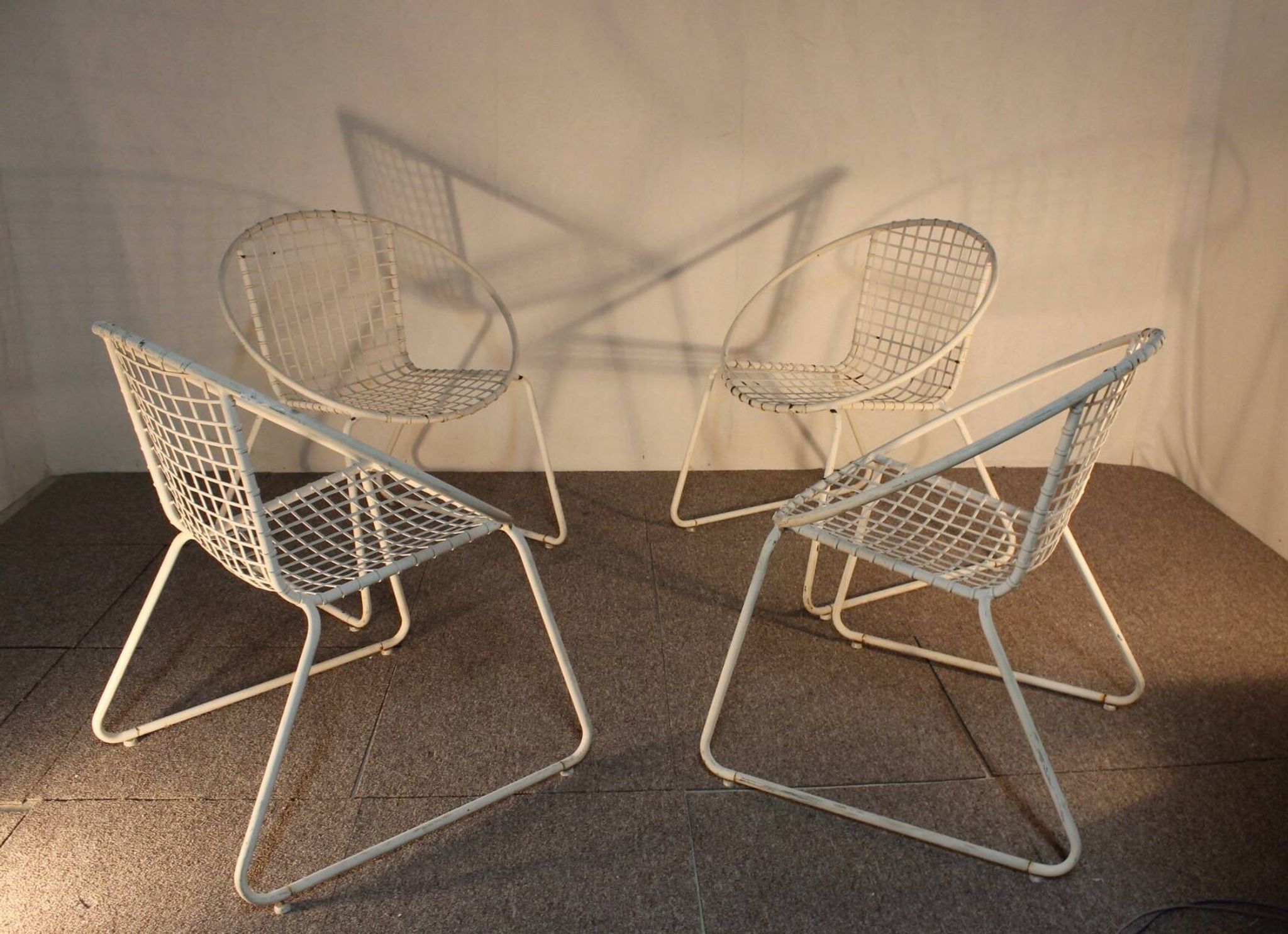 4 iron armchairs, design