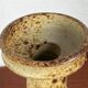 Mid-century Danish studio ceramic candlestick signed Aage Würtz, 1960s.
