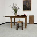 Oak farmhouse table 120cm + 200cm extensions