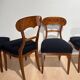 Biedermeier Shovel Chairs in Walnut, Roots Veneer, South Germany, 1845, Set of 6