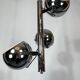Goffredo Reggiani, three lights chrome chandelier from 70s