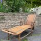 Wicker chaise longue