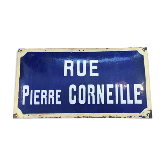 Plaque de rue vintage Pierre Corneille