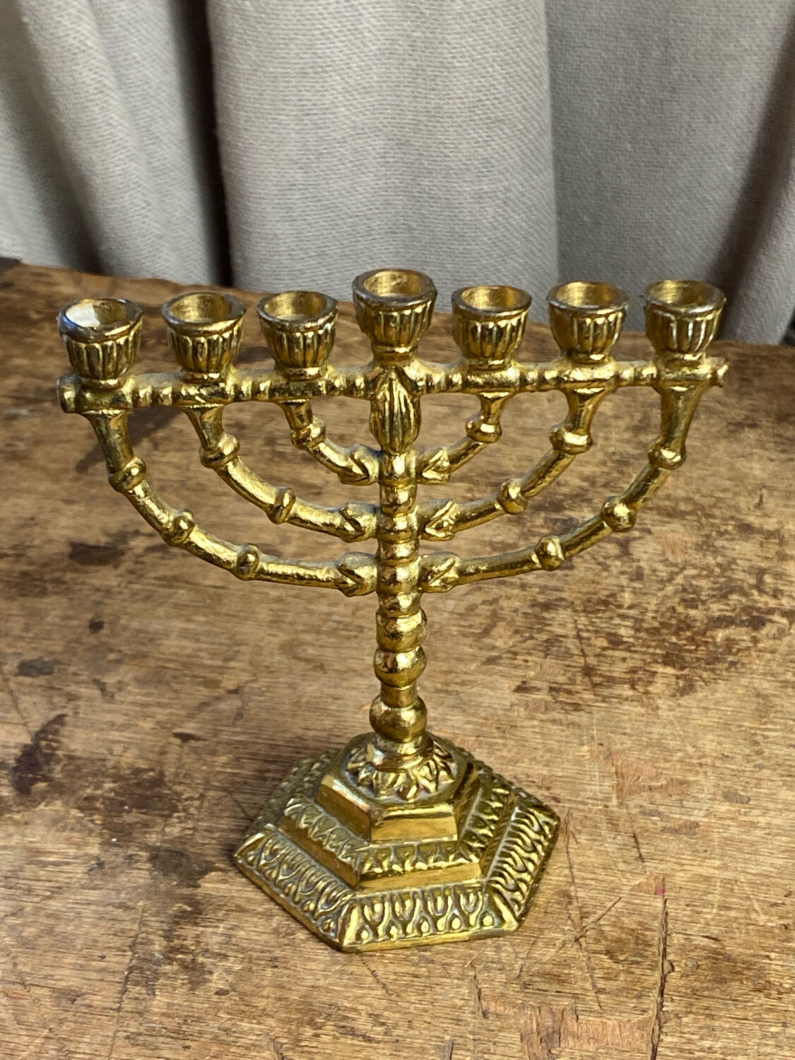 Candle holder, seven-branched menorah, Wainberg