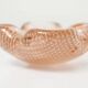 Murano ashtray, pink with bubbles, 1960, 7.5cm