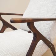 Beech armchair, Italian design, 1970s, production: Italy