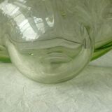 Murano green gradient crystal fruit bowl