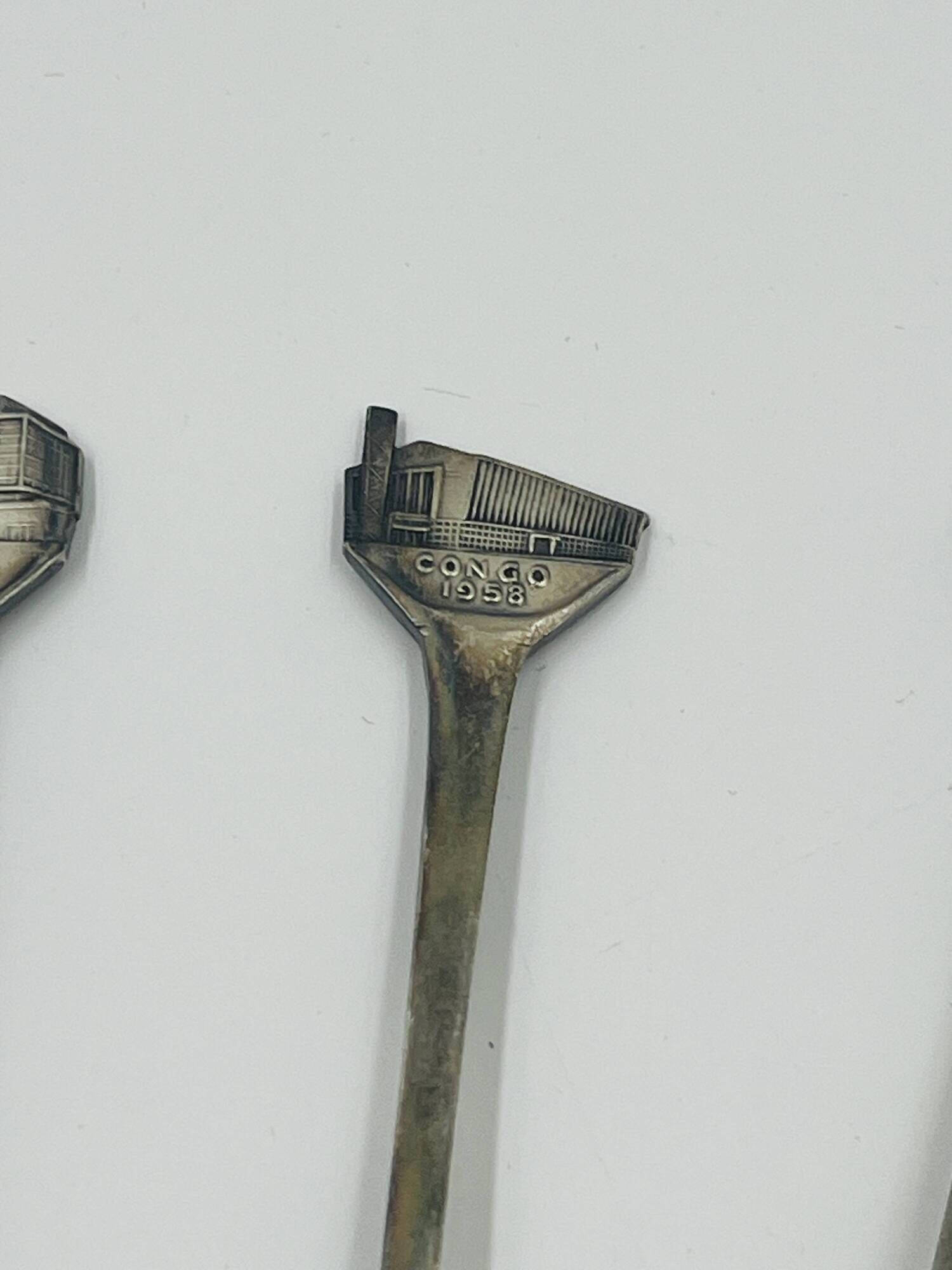 Set of 4 Souvenir Spoons Expo 58 Rare Pavilions