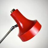 Lampe articulée vintage rouge et chrome – esprit industriel