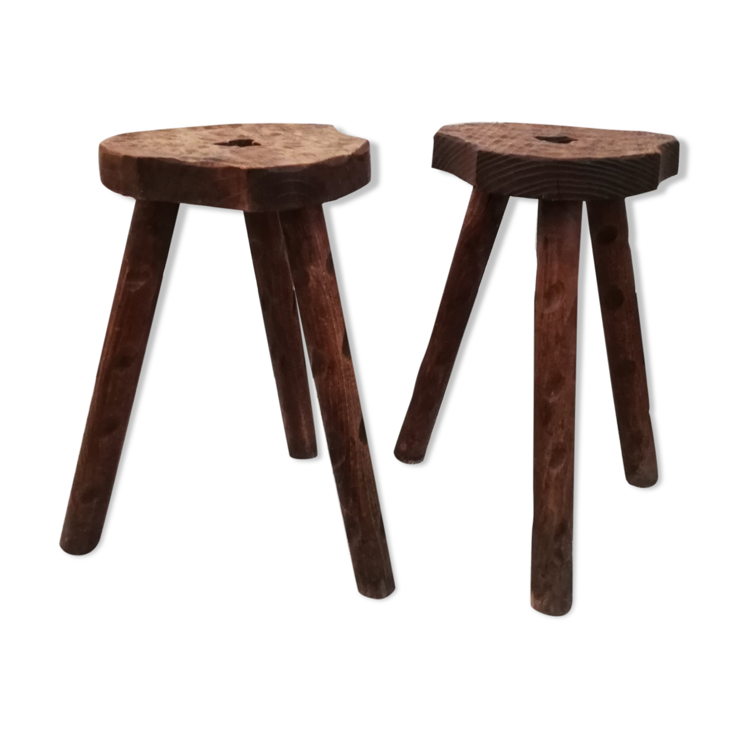 Brutalist tripod stools