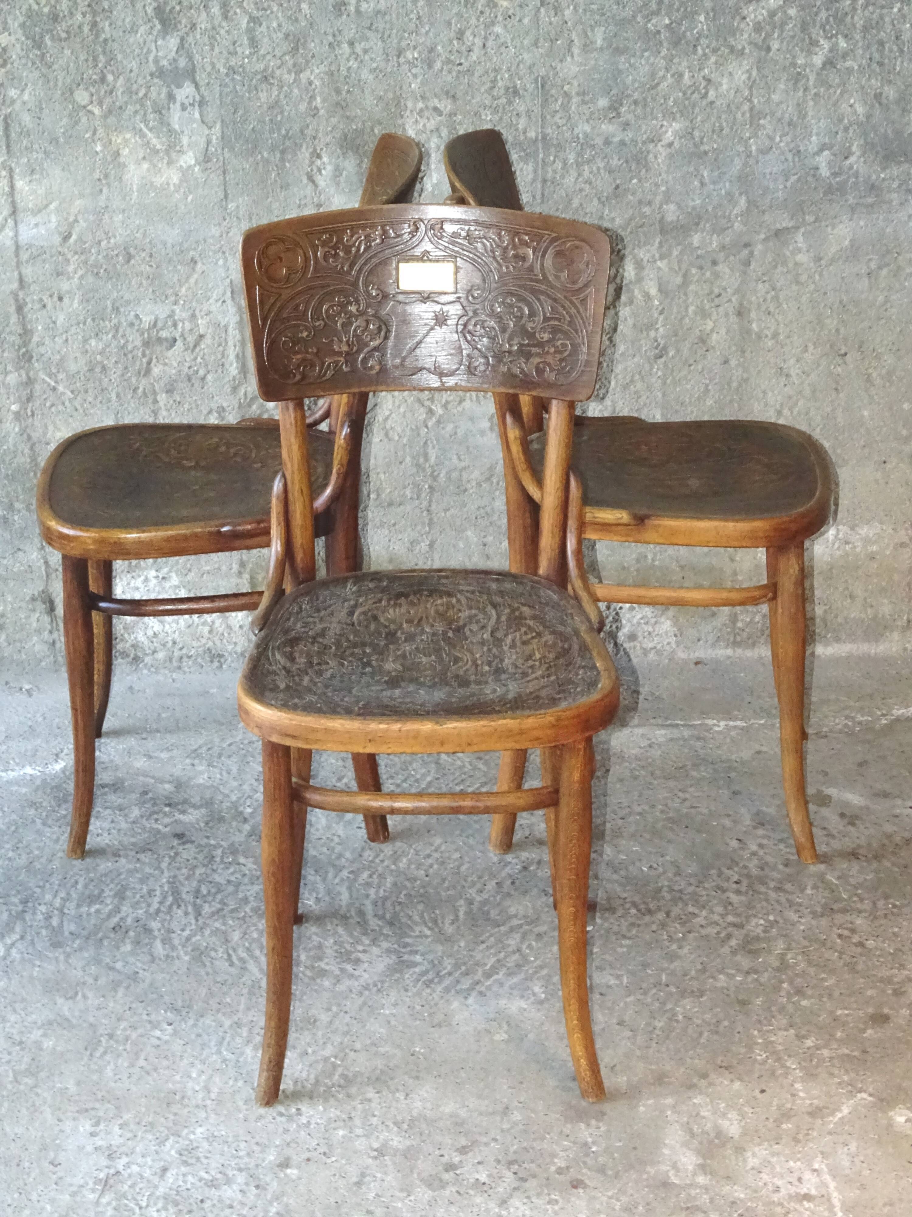 Set of 3 chairs no. 57 Thonet - 1910